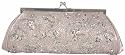 Beaded Sequin Flowers Design, Clutch, Metal Frame, Evening Bag - Anastacia