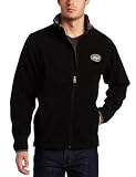 NFL Men's New York Jets Safety Blitz III Long Sleeve Full-Zip Performance Bonded Jacket (Black/Storm Gray, Large)