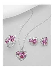 Heart CZ Earrings In 92.5 Sterling Silver
