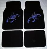 Scorpion Blue Front & Rear Carpet Car Truck SUV Floor Mats