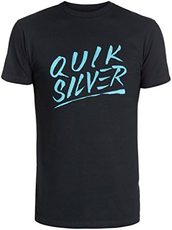 Quiksilver Men's Slash Script T-Shirt, Black, Large