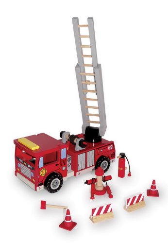 Small Foot Company 1527 - Camion dei pompieri con accessori
