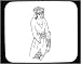 Mouse Pad with Africa, Sahara, native, black and white, turban, traditional dress, inhabitant, apparel, woman, ornaments