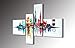 Ode-Rin Art Black Friday 2016 Hand Painted Abstract Oil Paintings Colorful Landmarked Tall Buildings 4 Panels Wood Framed Inside For Living Room Art Work Home Decoration