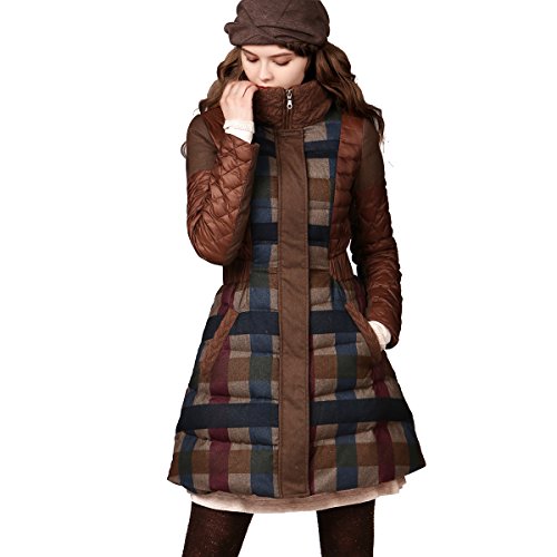 (アートカー)Artka オリジナルデザイン レディーズチェック柄高級ダウンコート ZK13540D