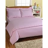 200 Thread Count 100% Egyptian Cotton - Duvet Cover with Pillowcases - Pink