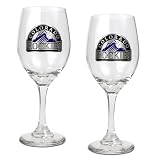 Colorado Rockies Set of 2 Wine Glasses