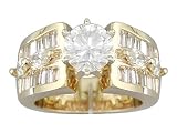 EGL Certified 2.90 cts Diamond Engagement Ring 14Kt Yellow Gold