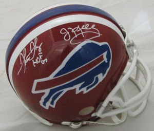 Jim Kelly & Thurman Thomas Autographed Buffalo Bills Mini Helmet
