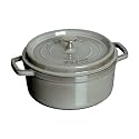 Staub 5.0 Quart Round Cocotte, Graphite Grey