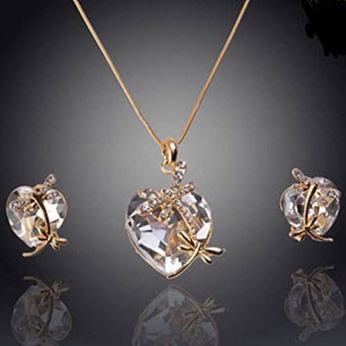 New Jewelry sets 14k Gold Filled Austrian Crystal Animal Pendant Four colors Necklace Earrings Party