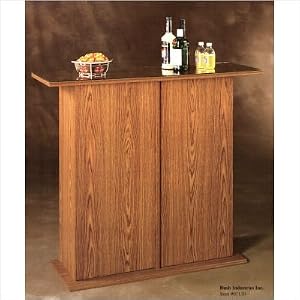 Americus Oak Glass Top Bar