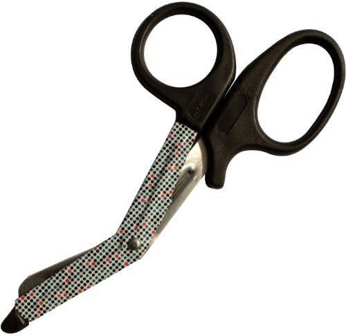 Professional - 7.5"- Trauma Shears - Stainless Steel - Dots: Red, Black &amp; Gray - Professionally Fashionable - MT101 by Modern Med Tools