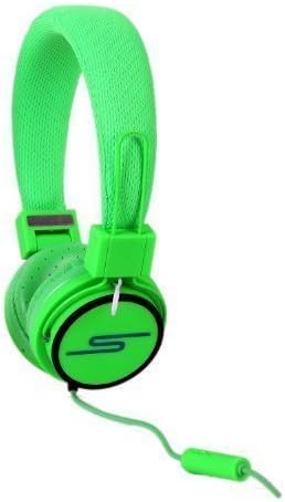 SoulBuddy "S-type" Headphone : Stylish Headphone/iPhone Microphone Headset for Phone &amp; PC [GREEN]