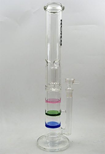 New Designer Three Glass Water Filter Bottle Pipe With Blue Bowl