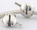 925 Sterling Silver European Style Antique Silver “Chinese Fortune Cookie” Beads Charms/beads for Pandora, Biagi, Chamilia, Troll and More Bracelets