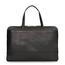Knomo Luggage Mayfair Leather Reeves Slim Brief 14-Inch, Black, One Size

