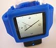 i10sWatch The Ultimate Watch. (i10s Luxurious Black, with iWatch Blue iPod Nano 6G wrist band) Tiny Bluetooth iPod Transmitter with iPod Nano 6G wrist band (iPod Nano Not included).