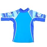 Seaside UV Sun Protective Short Sleeve Girls Top (Rashguard, UPF 50+)