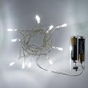 Battery Fairy Lights 10 Ice White LED bulbs - Static