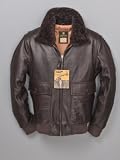 Andrew Marc Men's Limited Edition Brown 'Heritage G-1 Bomber' Leather Jacket with Fur Trim (XX-Large)