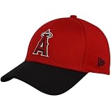 New Era Los Angeles Angels of Anaheim Red-Navy Blue Dyad 39THIRTY Stretch Fit Hat