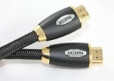 2METER HIGH SPEED PRO GOLD BLACK (1.4a Version, 3D, 15.2Gbps) HDMI TO HDMI CABLE WITH ETHERNET,COMPATIBLE WITH 1.3c,1.3b,1.3,1080P,PS3,SKYHD,VIRGIN BOX,FULL HD LCD,PLASMA & LED TV's AND ALSO SUPPORTS 3D TVS.
