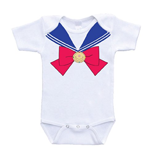 Sailor Moon Venus Crest Ribbon Baby Bodysuit Anime Clothing (newborn (0-3 Months)