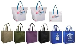 3 Insulated Tote Bags, White Combo+Reusable Grocery Tote Bag 6 Pack Combo