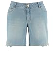 Avenue Plus Size Eyelet Denim Short