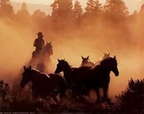 Horse Round-Up Art Poster Print, 20x16