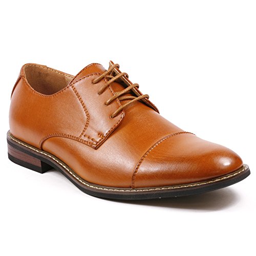 Parrazo Men's Lace Up Cap Toe Oxford Dress Shoes