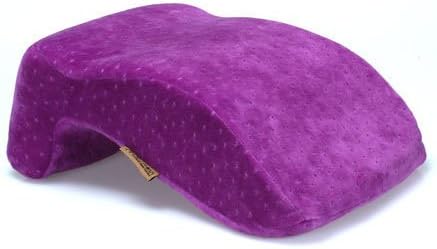 Slow Rebound Memory Foam Face down sleeping pillow for Nap (Velvet Cloth , Deep Purple Color)