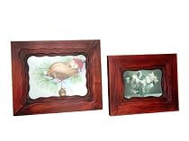 Handmade Natural Wood Photo Frame Set (2 Pcs.)