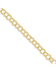14k Solid Triple Link Charm Bracelet