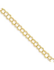 14k Solid Triple Link Charm Bracelet, Best Quality Free Gift Box Satisfaction Guaranteed