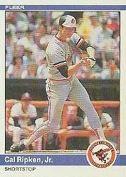 1984 Fleer # 17 Cal Ripken Jr Baltimore Orioles Baseball Card