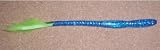 6 Single Tail Soft Plastic Worm - (10 pack) Blue with various tail colors