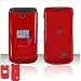 Crystal Clear Red SNAP-ON COVER HARD CASE PHONE PROTECTOR for ZTE C88 C-88 MetroPCS