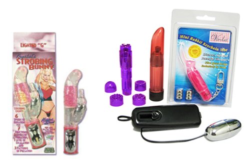 CalExotics Krystal's Strobing Bunny Bundle - Adult Toy Sex Kit