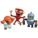 Futurama: Collectible Tineez 3 Pack Set (Bender, Zoidberg, and Robot Devil)