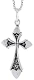 Sterling Silver Cross Pendant, 1 (25mm) tall