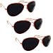 Chrome Metal Silver Mirrored Aviator Sunglasses 3 Pair Special