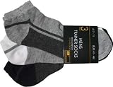 RJM 3 Pairs Grey Mens Trainer Liner Socks UK 7-11