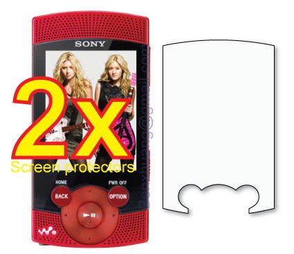 2x Sony Walkman S Series NWZ-S545 NWZ-S544 Premium Clear LCD Screen Protector Cover Guard Film, no cutting is required! Exact fit and satisfaction guaranteed!
