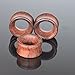 Longbeauty Pair Vintage Brown Natural Wood Hollow Tunnels Ear Plugs Stretcher Gauges 10MM