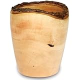 Enrico 2811 Mango Wood Utensil Vase with Bark Rim