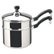 Farberware Classic Series 2-Quart Saucepan with Double Boiler Insert and Lid