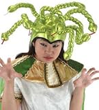 Adult Shiny Green Lame Medusa Costume Hat