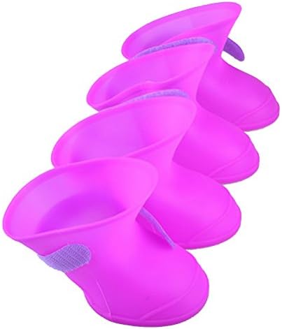 GEILI 2 Generation of Large Pet Silicone Rubber Boots Large Pet Shoes Dogs and Cats Generic XL Purple 2.95"x2.36"x3.15"